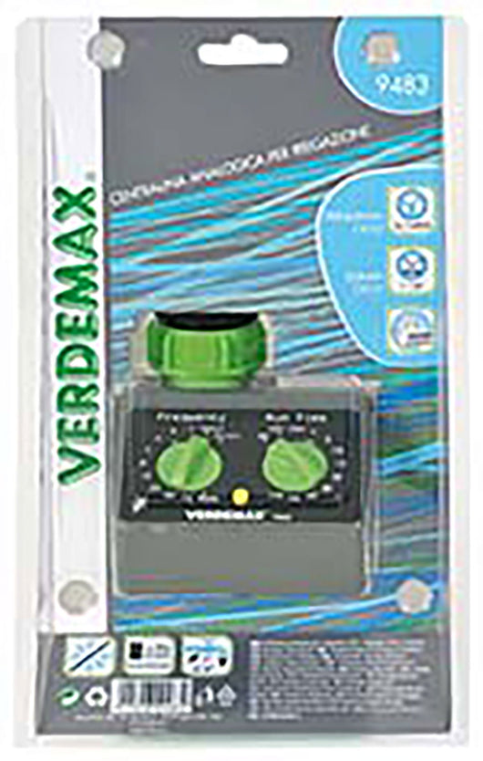 Centralina Analogica per Irrigazione Verdemax Programmabile 1h / 7g Durata 1-120 Minuti Attacco Rubinetto 3/4''-1''