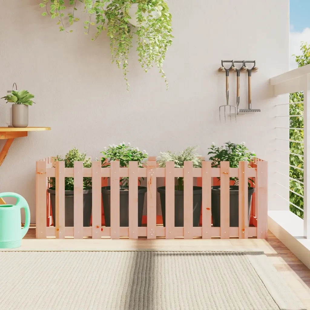 Fioriera | Cassetta per fiori | Vaso Rialzata Giardino Recinzione 150x50x50cm Legno Douglas