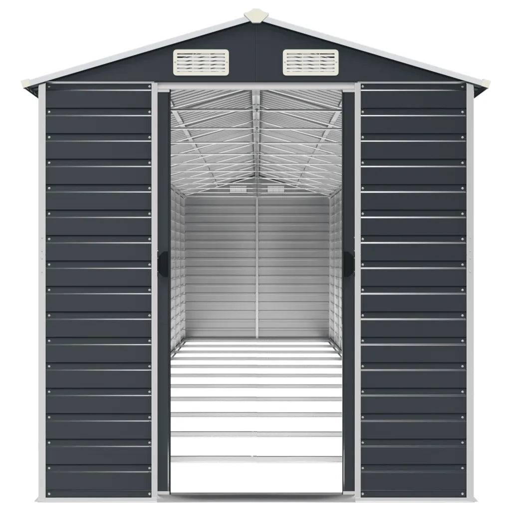 Capanno da Giardino Antracite 191x980x198 in Acciaio Zincato 3188263