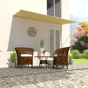 Tenda da Sole Retrattile 300x150 cm Giallo e Bianco cod mxl 18861