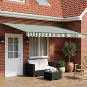 Tettuccio Elettrico Retrattile Verde e Bianco 4 x 2 m 3419758
