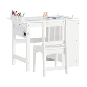 Tavolo Per Bambini Con Una Sedia Set Mobili Per Bambini Tavolo Da Dipingere Per Bambini Bianco KMB60-W