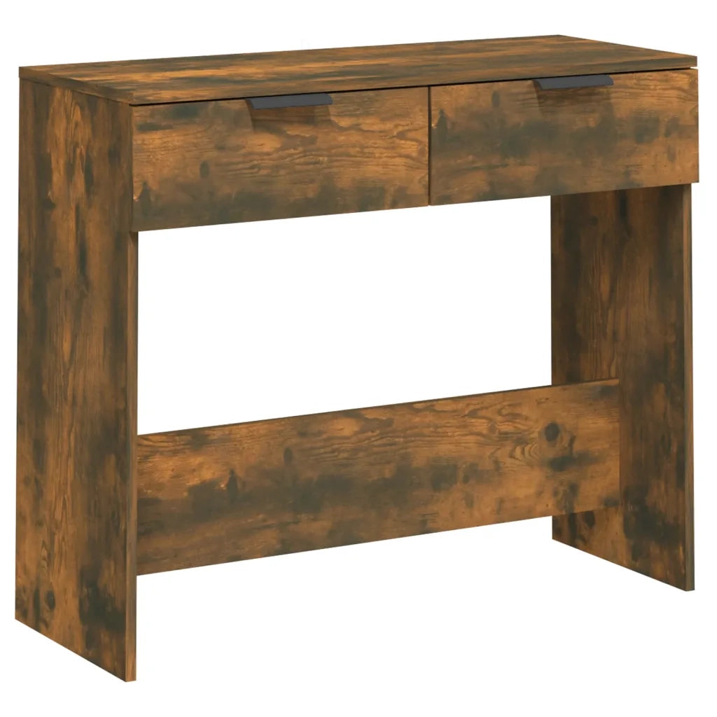 Tavolino Consolle | Tavolo d'Ingresso Rovere Fumo 90x36x75 cm in Legno Multistrato