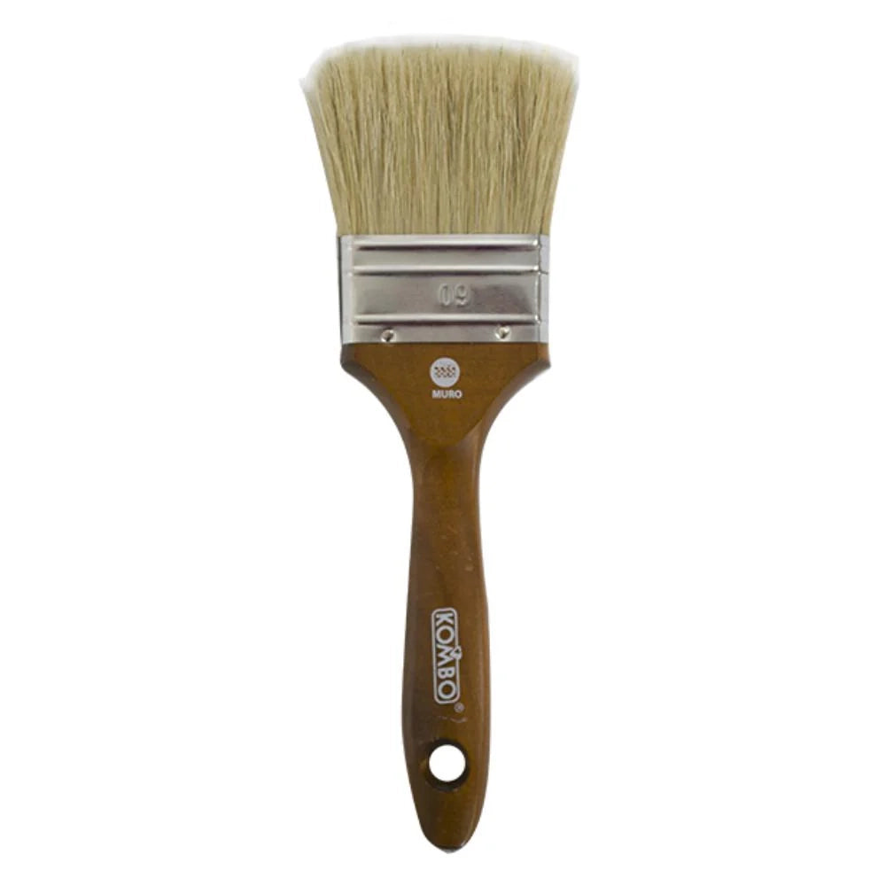 Pennello Piatto per Muro Alta Qualita' Setola 100% Naturale 60mm