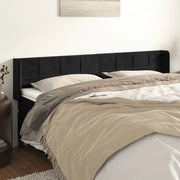 Testiera ad Orecchio Nera 163x16x78/88 cm in Velluto 3118824