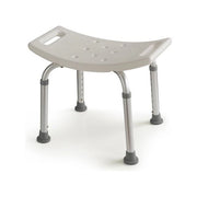 Sgabello bagno gedy 107202 friend regolabile h.40-58 cm bianco e silve
