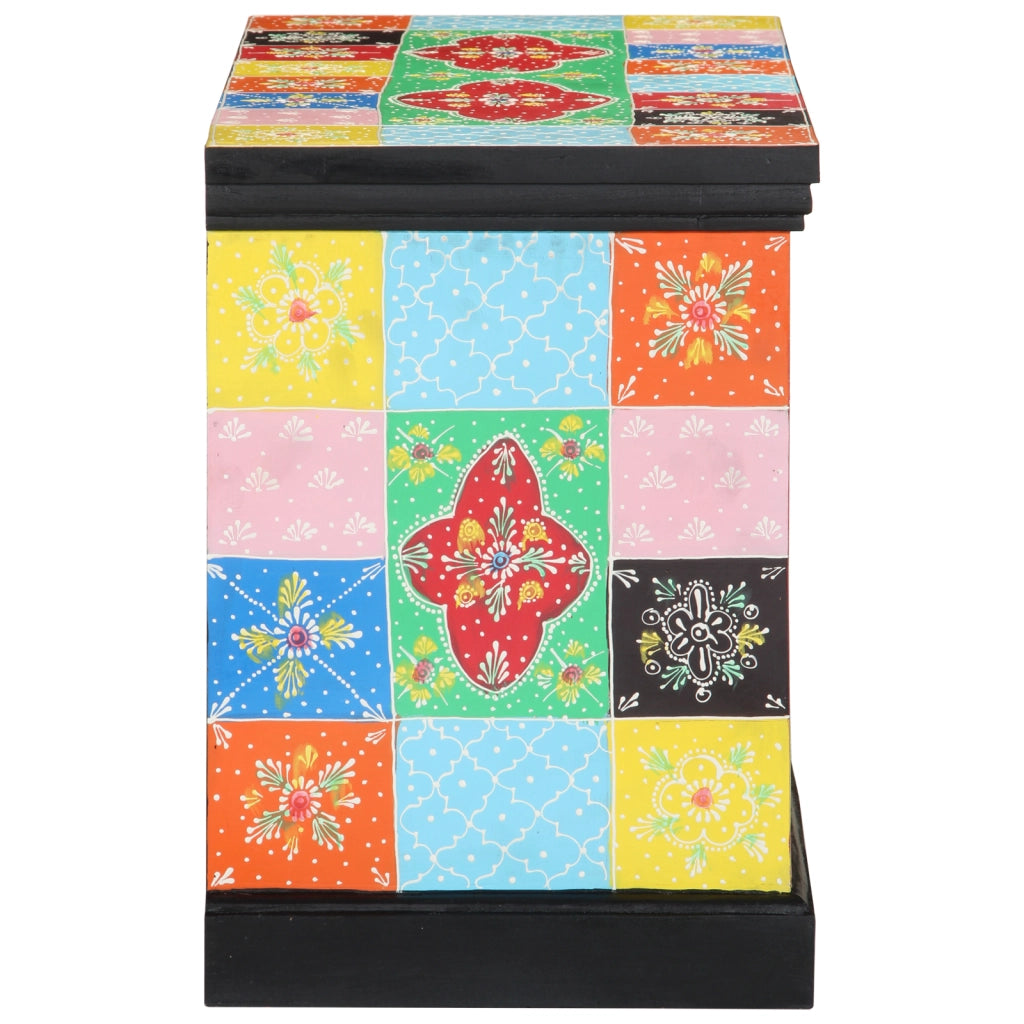 Mobile TV  Multicolore 80x35x50 cm in Legno Massello di Mango