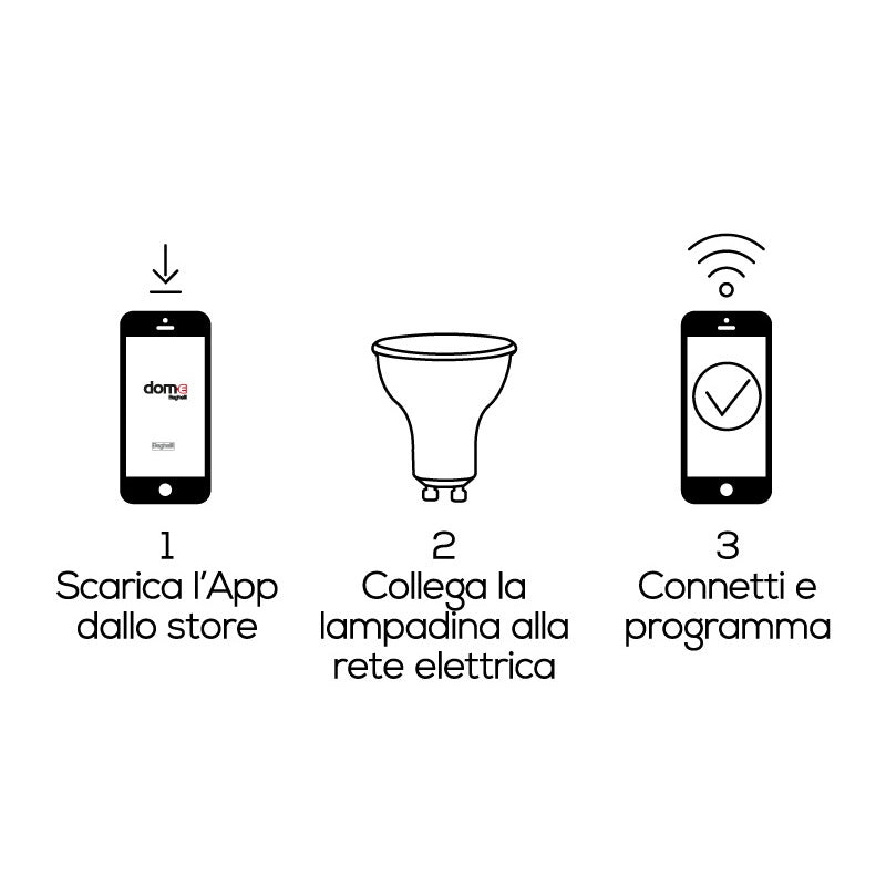 Beghelli LAMPADA LED GU10 5W RGB - 2700 - 6500K WIFI DOM-E