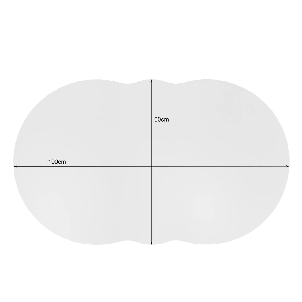 TAVOLINO DA SALOTTO a forma di nuvola 100x60x40,5 cm Bianco in pannello di truciolare