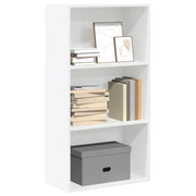 Libreria-Scaffale per Libri-Mobile di Stoccaggio Bianca 60x30x114 cm in Legno Multistrato
