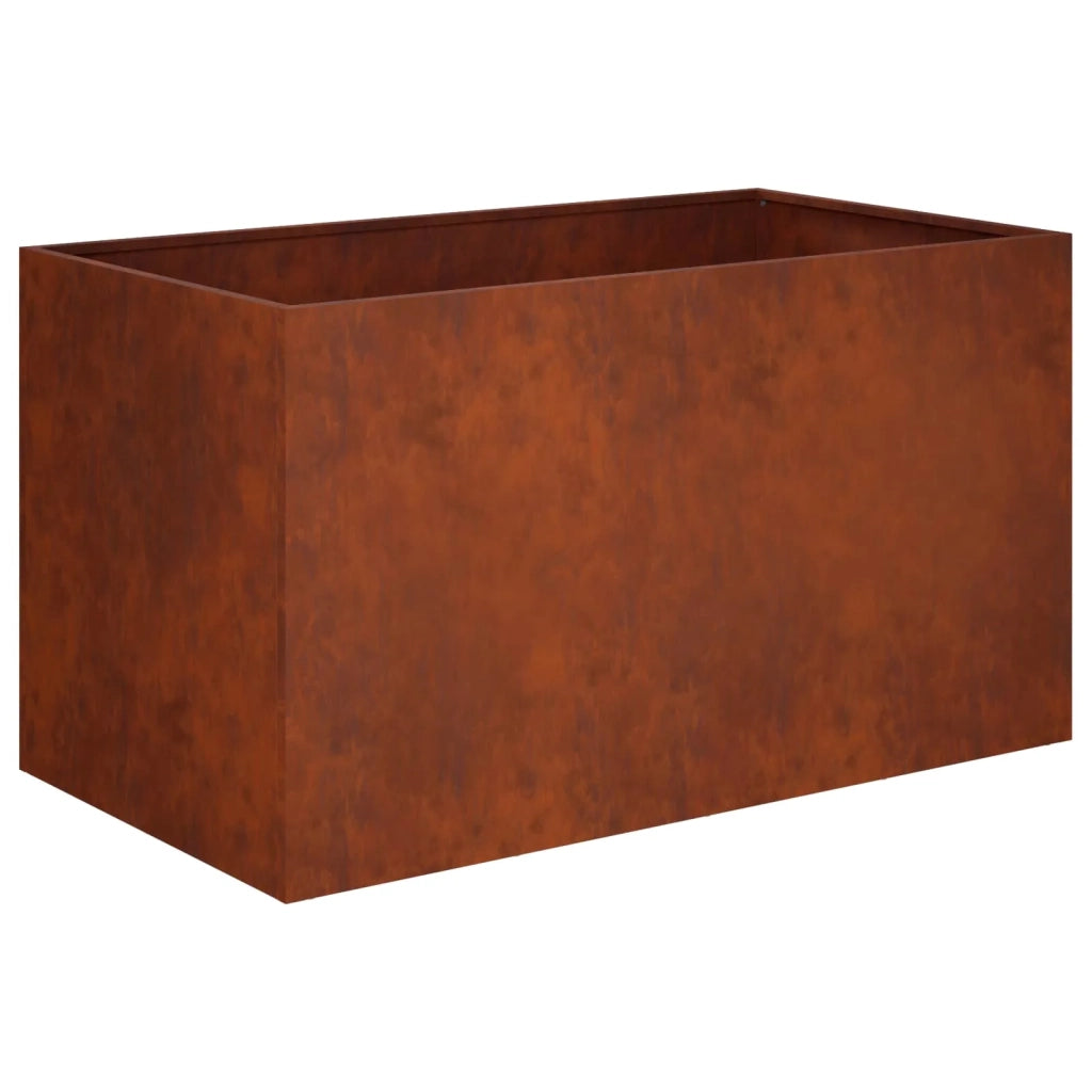Vaso da giardino 2 pz Ruggine 100 x 50 x 50 cm Acciaio Corten 8005287