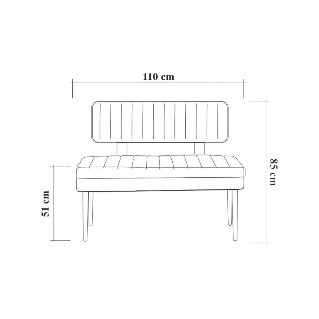 Salento, Panca Peso Supportato 150 kg, 110x40x85h cm Marrone Noce