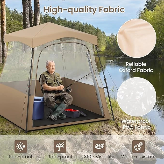 Tenda sportiva, tenda trasparente con visuale libera, telaio robusto e borsa per il trasporto, tenda da campeggio per esterni, tenda a bolla pop-up per guardare gli sport, fare il tifo, campeggiare (180 x 135 x 175 cm)