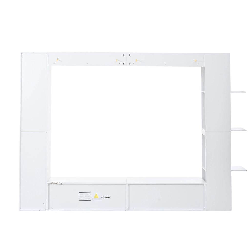 Mobile Parete Soggiorno con Vetrina e Credenza ¨C Xylo ¨C Bianco