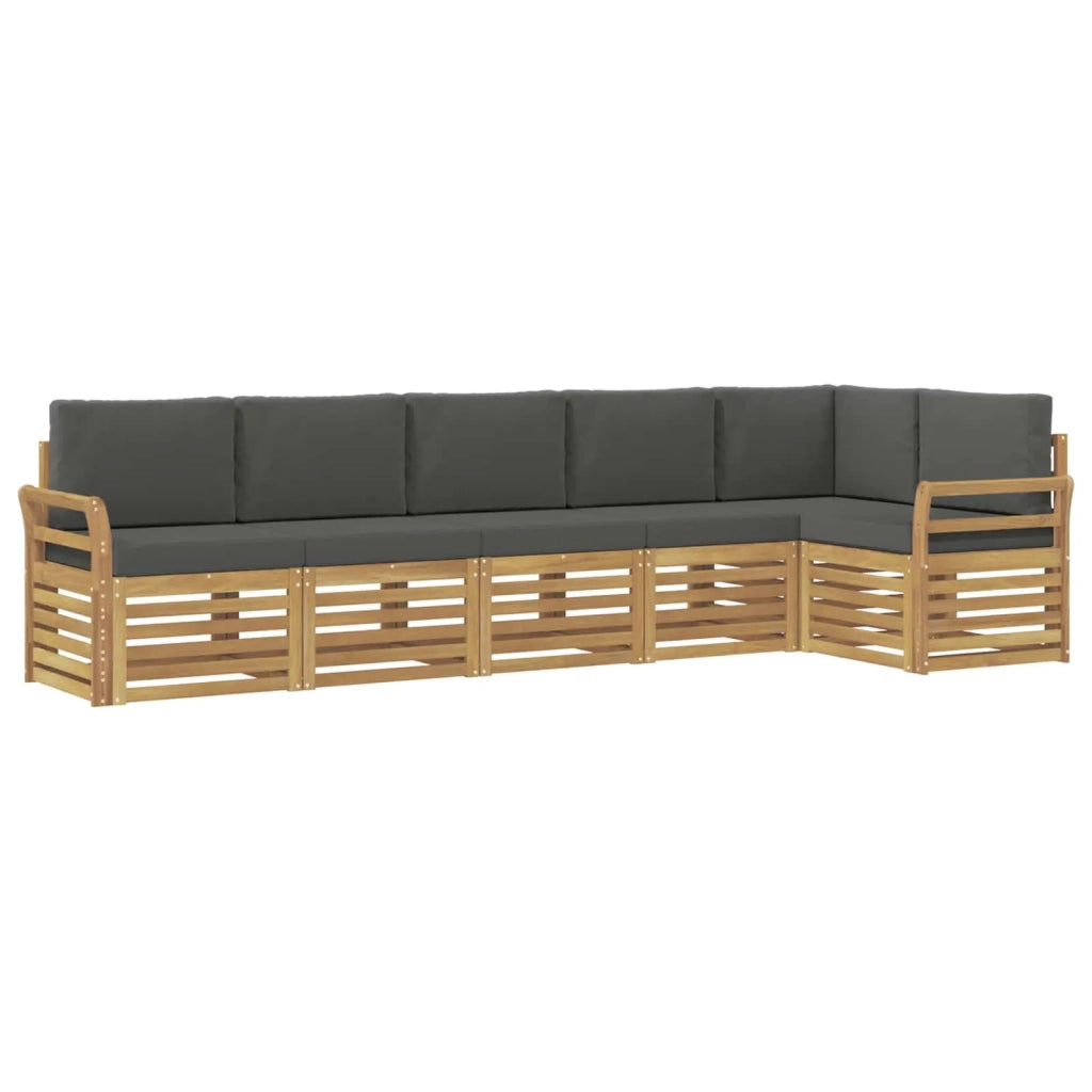 Set di divani da esterno 6 pcs Bianco e Antracite 3391917