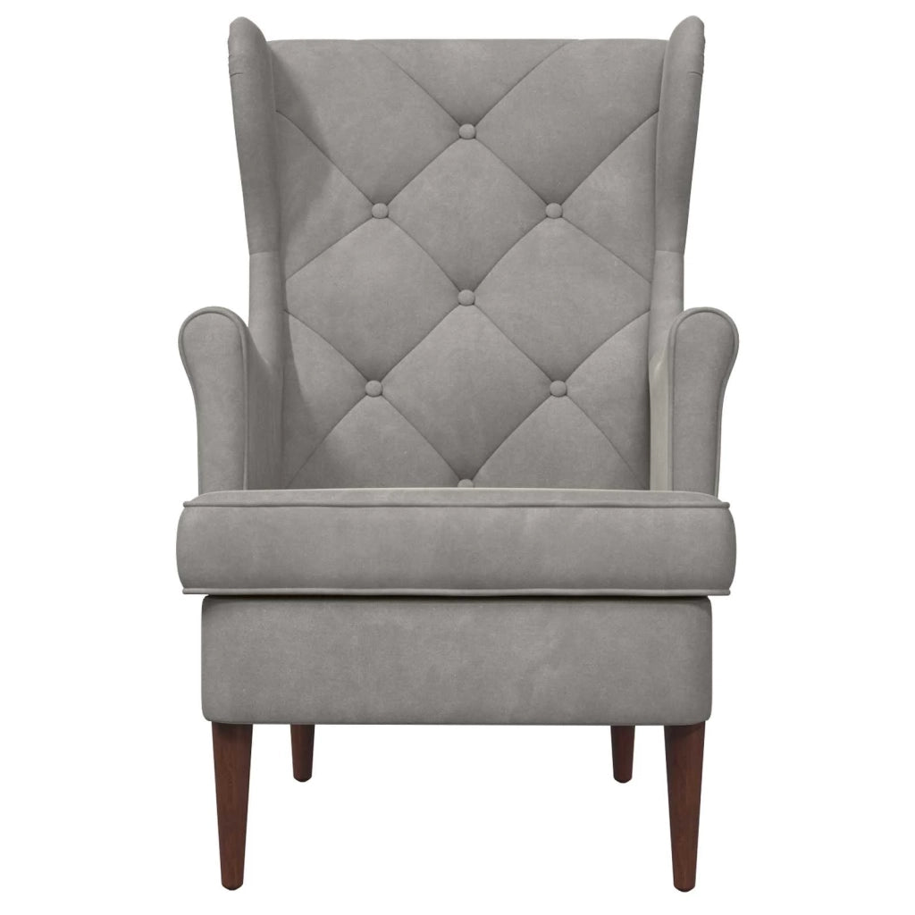 Poltrona Grigio Chiaro Velluto