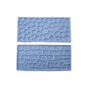 Bake Fun Tappetino Decorativo per Torte Set 2 Pezzi Motivo Selciato e Muro di Pietra per Pasta di Zucchero 14,5x7 cm