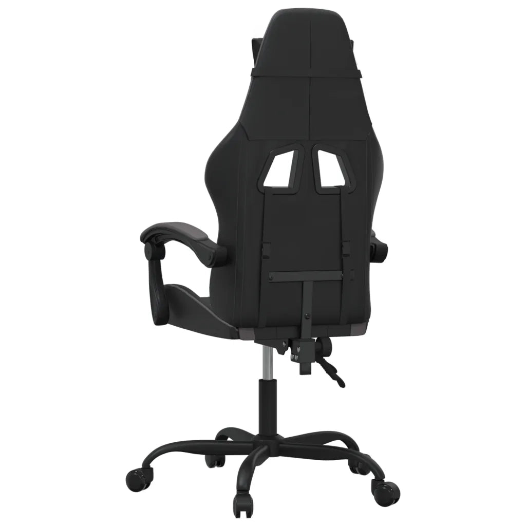 vidaXL Sedia da Gaming Nera e Grigia in Similpelle
