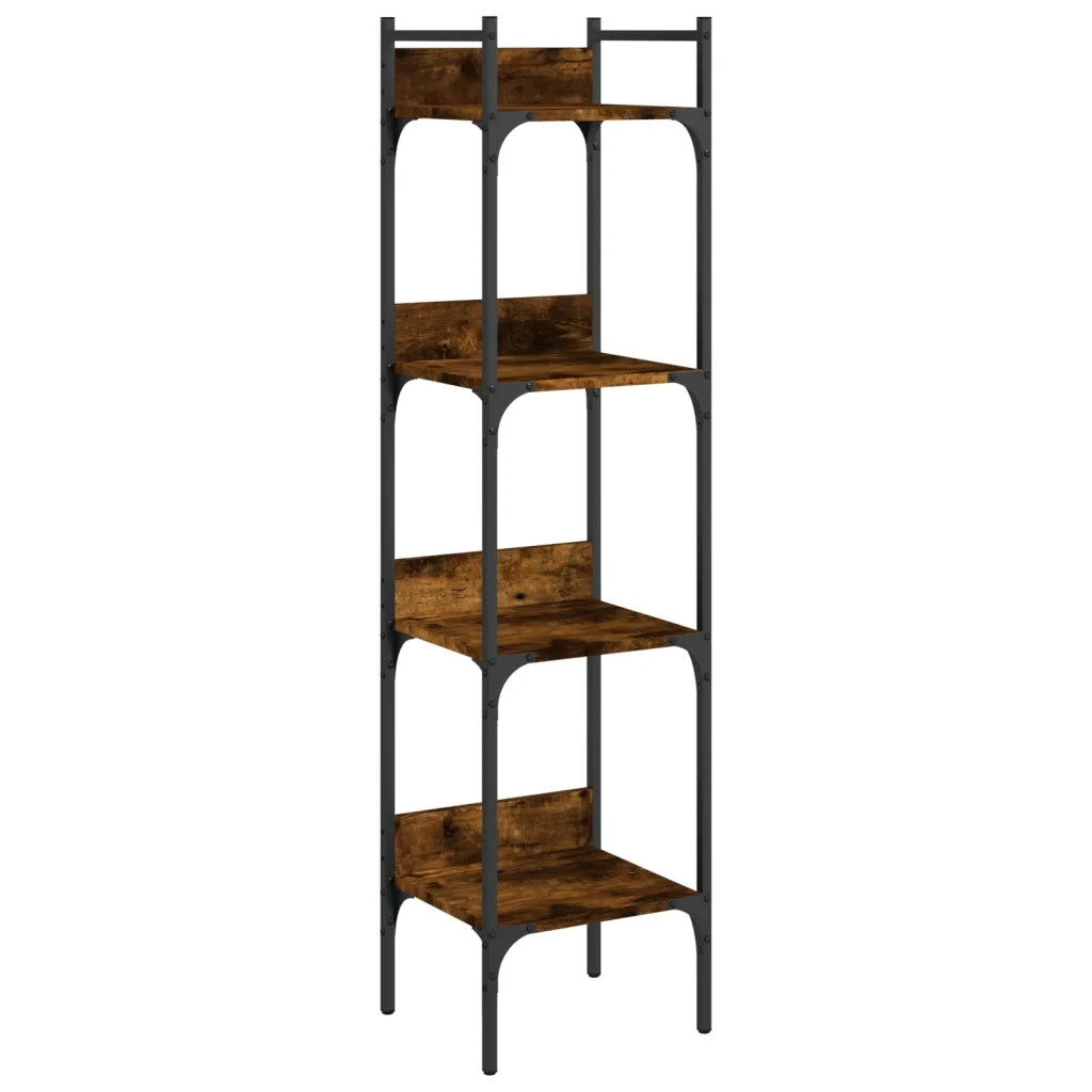 Libreria 4 Ripiani Rovere Fumo 35x30x138,5 cm Legno Multistrato 838850