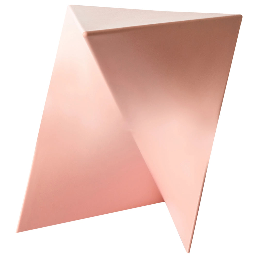 Tavolino in plastica tringolare rosa pastello soggiorno elegante