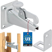 Stopper per porte a muro con angolo di protezione in acciaio massiccio in colorazione argento
