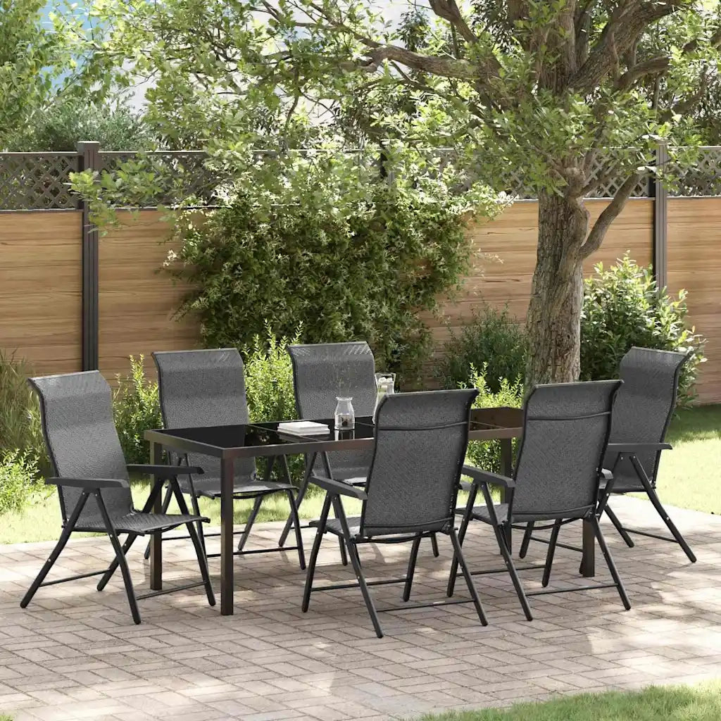 Set da Pranzo per Giardino 7 pcs Grigio 3379280