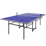 Tavolo da ping pong pieghevole ¨C zephmum ¨C 274x152,5x76 cm, blu, metallo