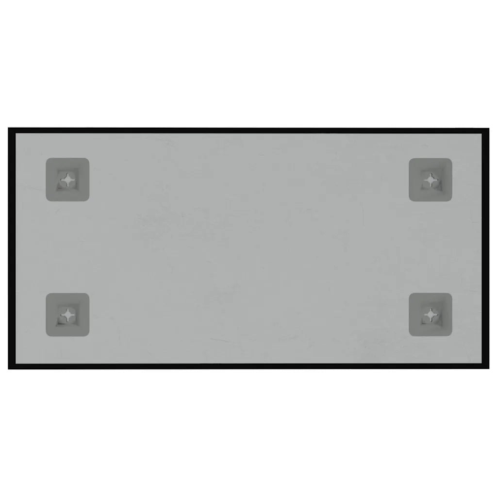 Lavagna Magnetica a Parete Nera 40x20 cm Vetro Temperato 4008607