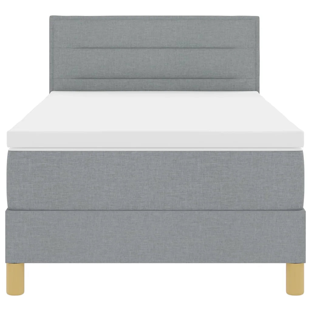 Letto a molle con cuscino Grigio chiaro 80 x 200 cm Tessuto 3338797