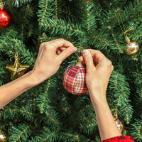 Albero di Natale Artificiale  210 cm 2641 Rami a Cerniera e Base in Metallo Verde