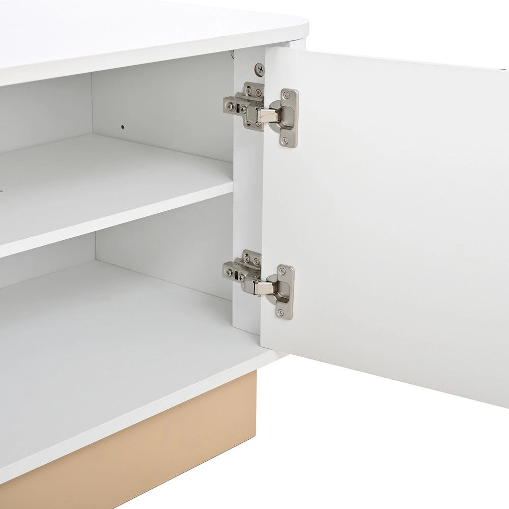 Mobile TV 200 cm ¨C Xylo ¨C Legno MDF, 4 Ante, Soggiorno, Bianco