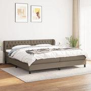 Giroletto a Molle con Materasso Tortora 200x200 cm in Tessuto 3126513