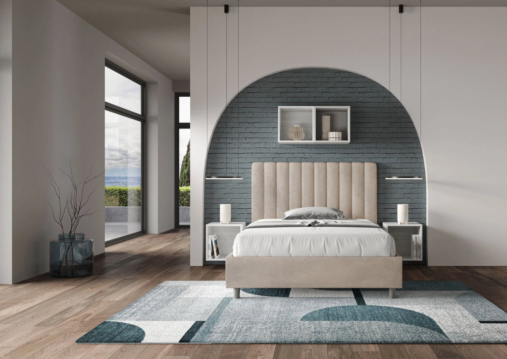Letto 1 Piazza e Mezzo 120x190 cm con Rete Agueda Sabbia