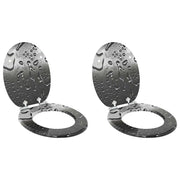 Sedile per toilette con chiusura morbida 2 pcs Grigio 3414539