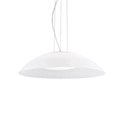 Sospensione Moderna Lena Vetro Bianco 3 Luci E27 D64Cm