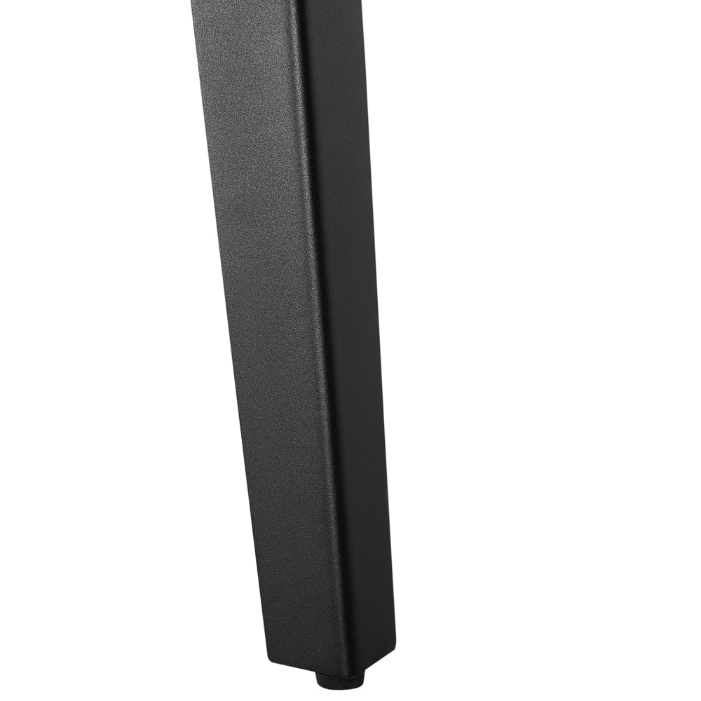 Tavolo da pranzo in legno scuro 160 x 90 cm con gambe in metallo Nero da cucina