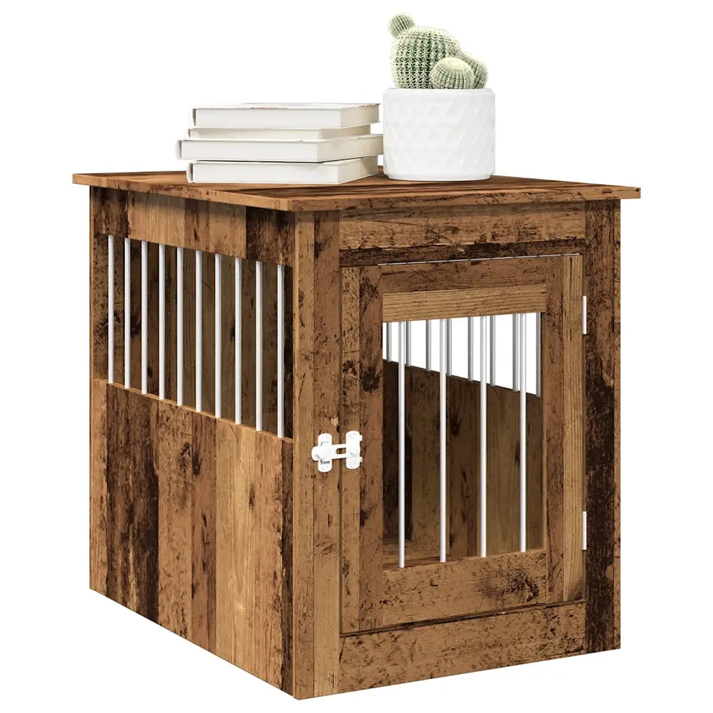 Gabbia Cani da Arredamento Legno Antico Legno Multistrato 857639