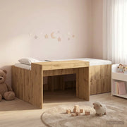 Letto alto per bambini con scrivania Rovere Artigianale 3422666