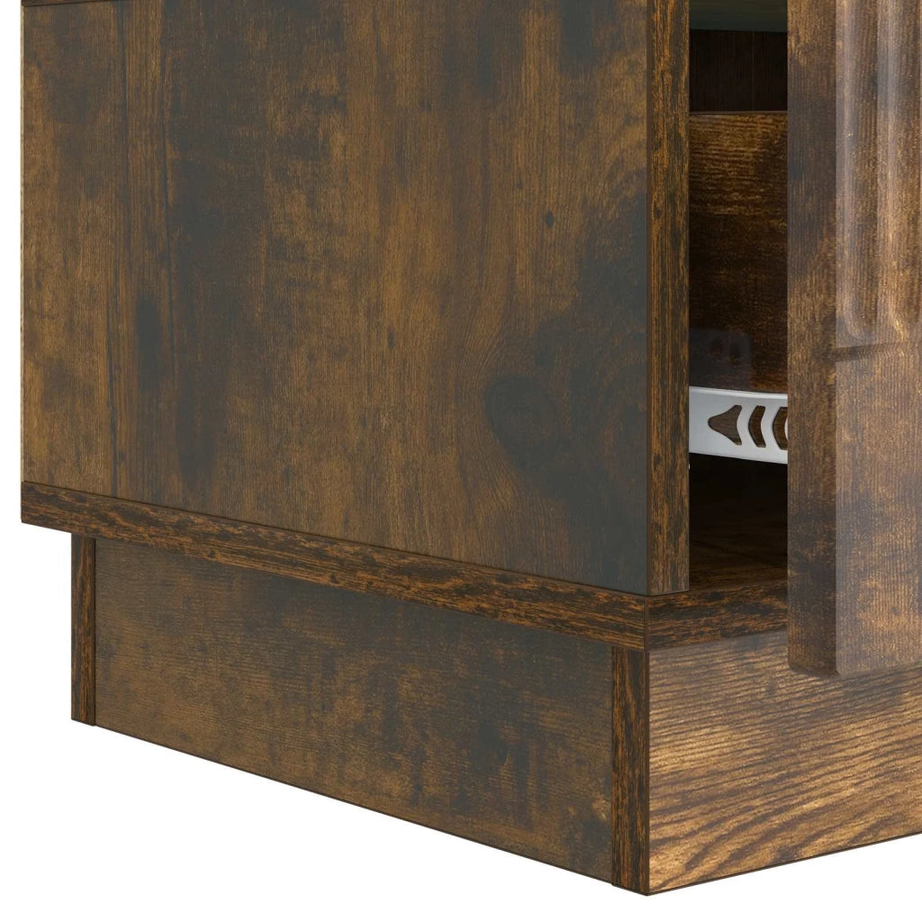Mobile TV-Credenza per TV Rovere Fumo 147 x 34,5 x 27 cm Legno ingegnerizzato 921663
