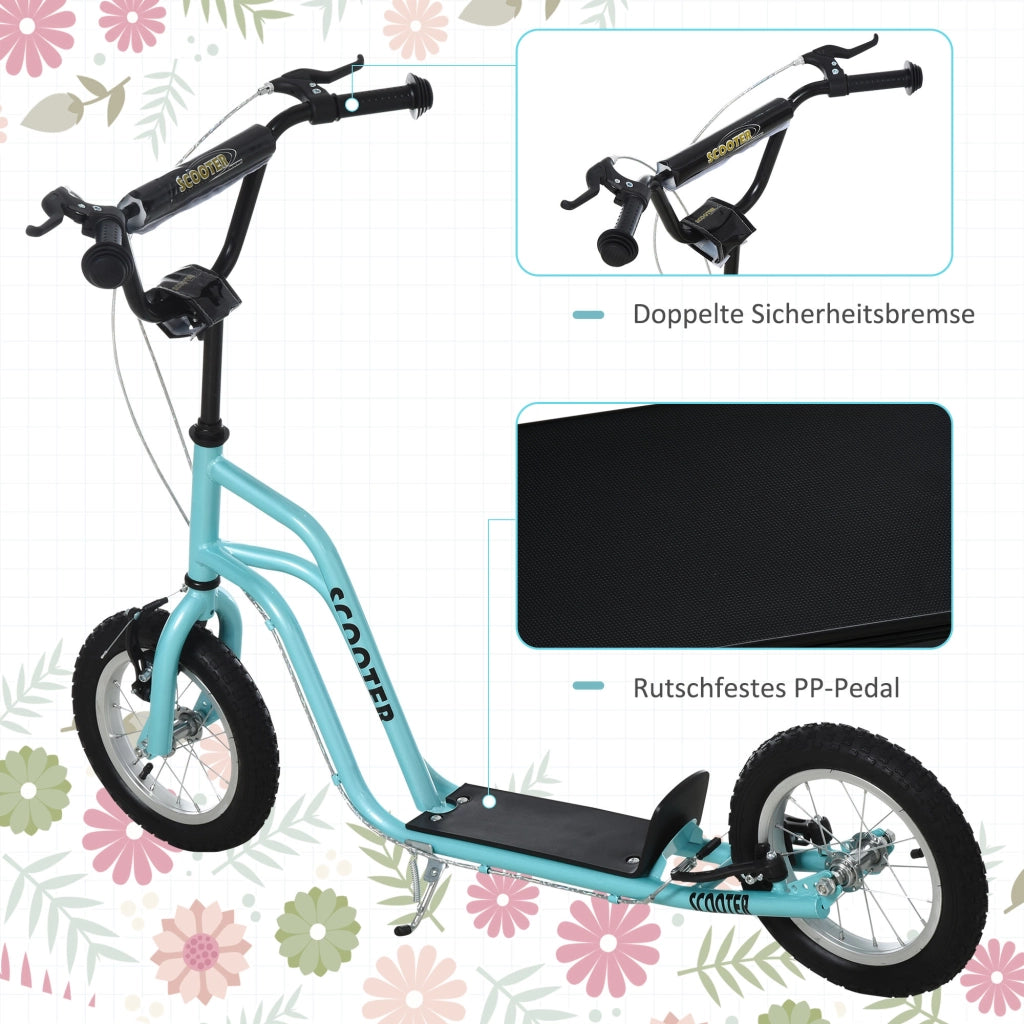 Monopattino per Bambini ¨C zephmum ¨C Blu, Metallo, Ruote 12 Pollici