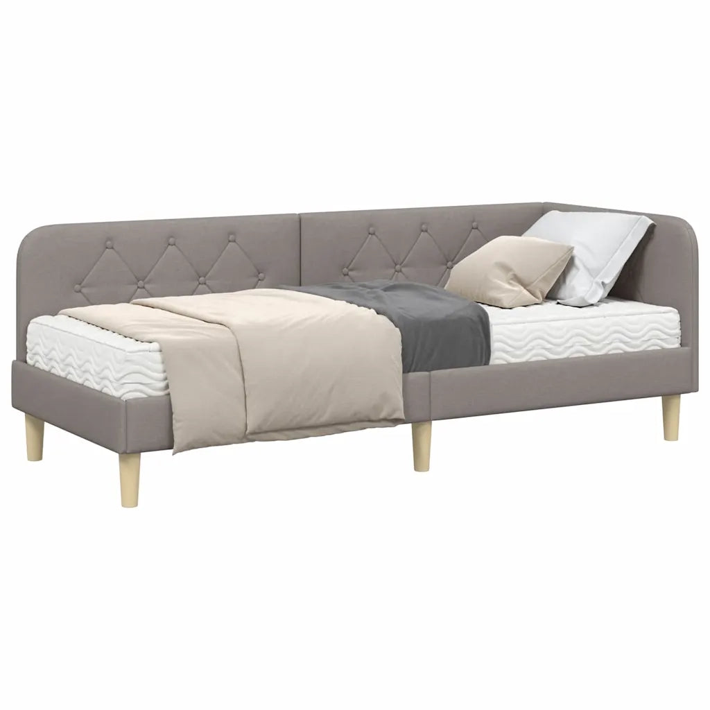 Letto singolo | Letto per adulti | Cornice del letto ad angolo Talpa 80 x 200 cm Tessuto