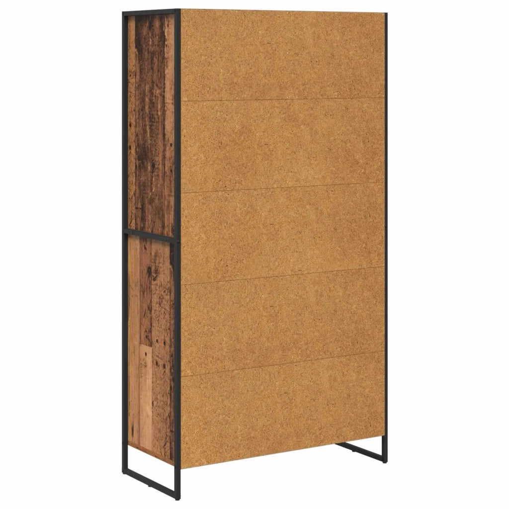 Credenza con cassetto 2 pcs Legno vecchio 81 x 36 x 150.5 cm