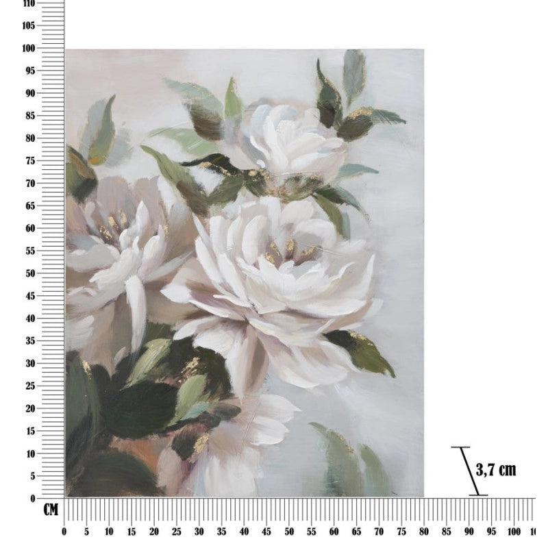Dipinto Su Tela Flower&leaf cm 100x3,7x80