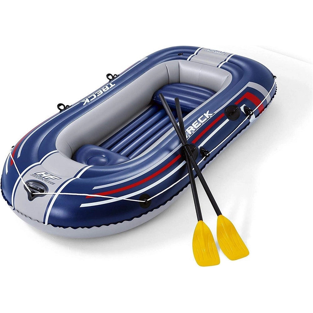 Trade Shop - Canotto Gommone Gonfiabile Treck X2 255x127x36 Cm Con Remi Pompa A Pedale 61068 -