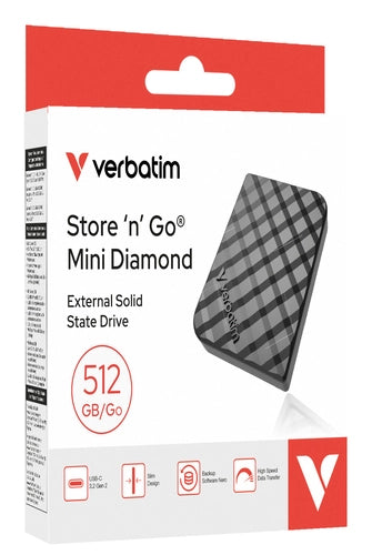 Verbatim Store n Go Mini   512GB Diamond SSD USB 3.2 Gen 2  32024