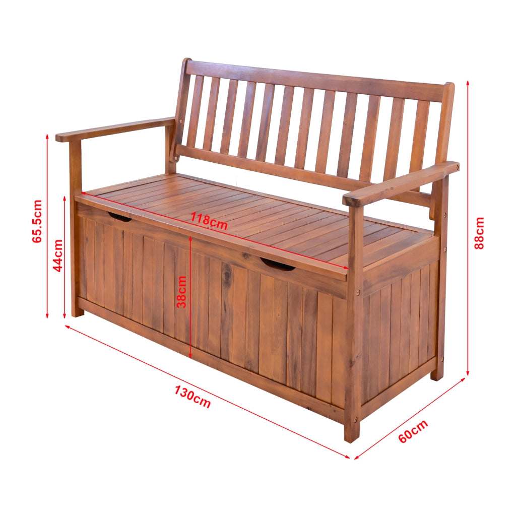 Cassapanca da Giardino Avezzano in Legno di Acacia Certificato FSC® [en.casa]