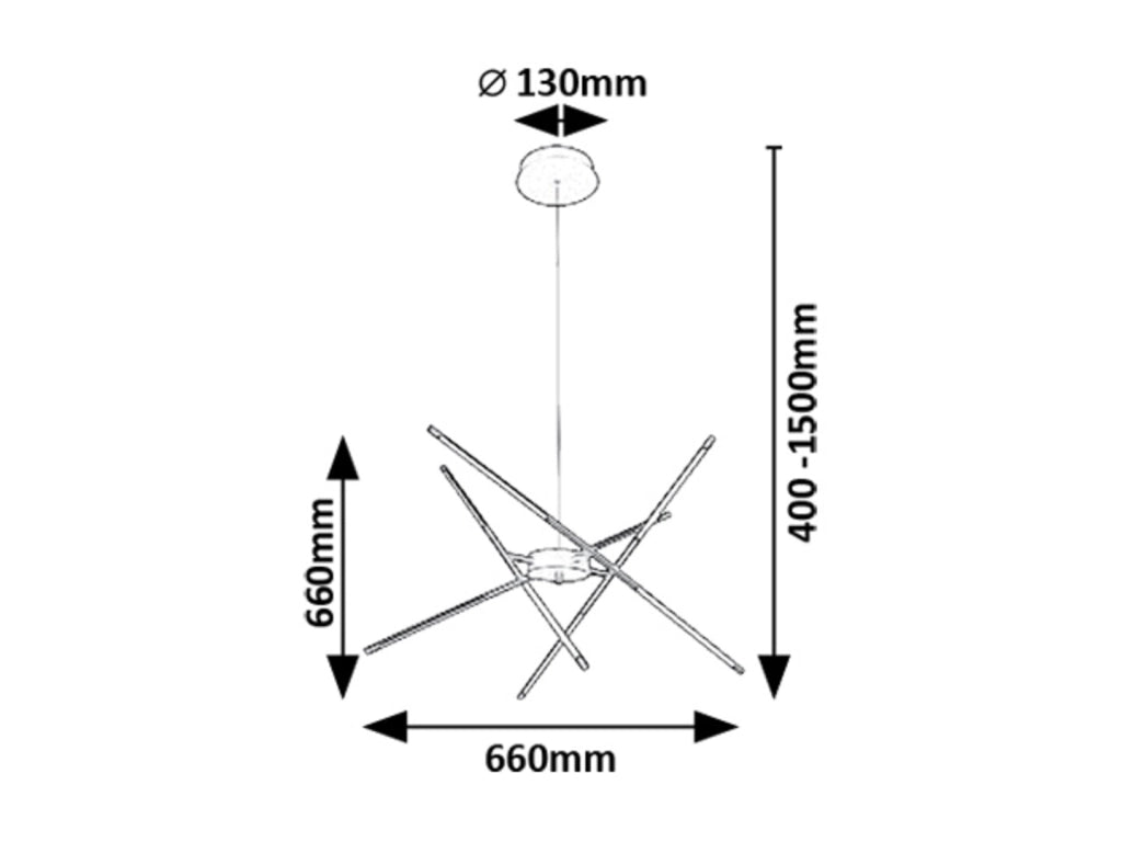 Lampadario LED Rabalux Henli2 nero 40W 3000K moderno Ø66