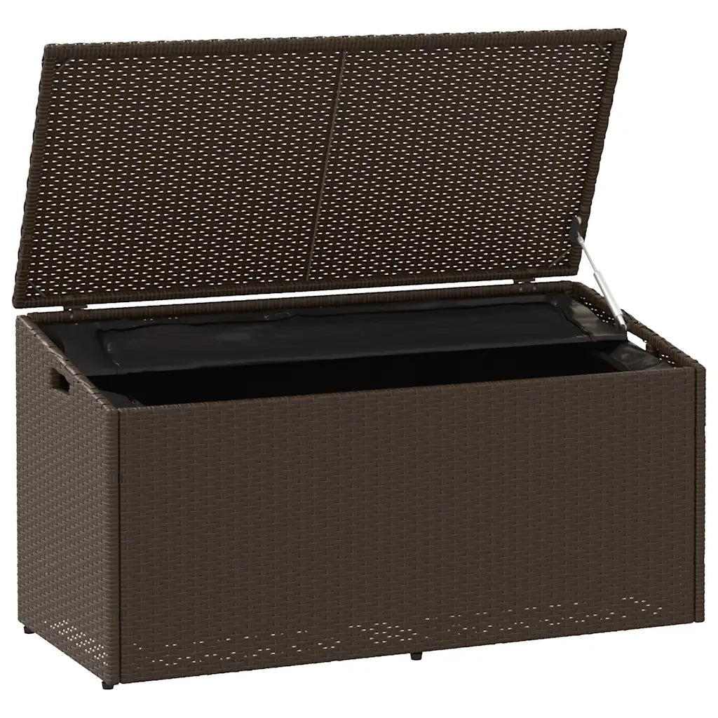 vidaXL Baule da Giardino Marrone 110x50x58 cm in Polyrattan