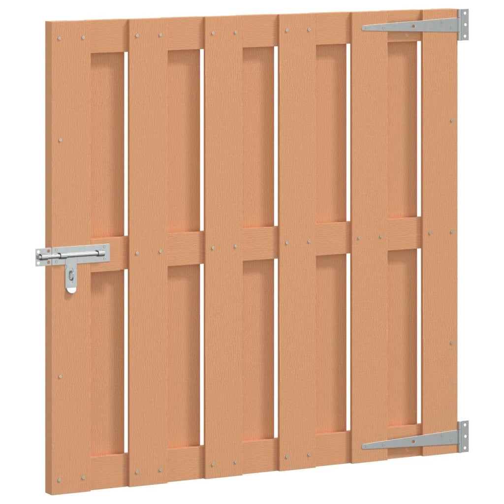 Cancello da giardino 100 x 100 cm WPC e Alluminio Marrone 42039049