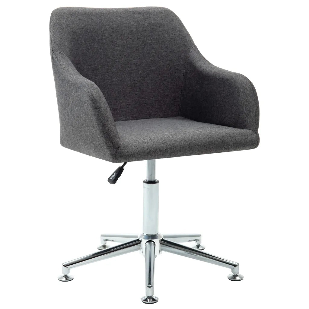 Sedie da Pranzo Girevoli 2 pz Grigio Scuro in Tessuto 283480